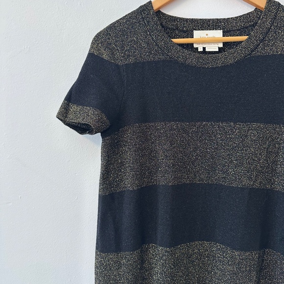 Kate Spade Freyda Metallic Sparkle Stripe Mini Dress | Size Medium - Picture 5 of 11